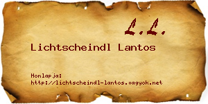 Lichtscheindl Lantos névjegykártya